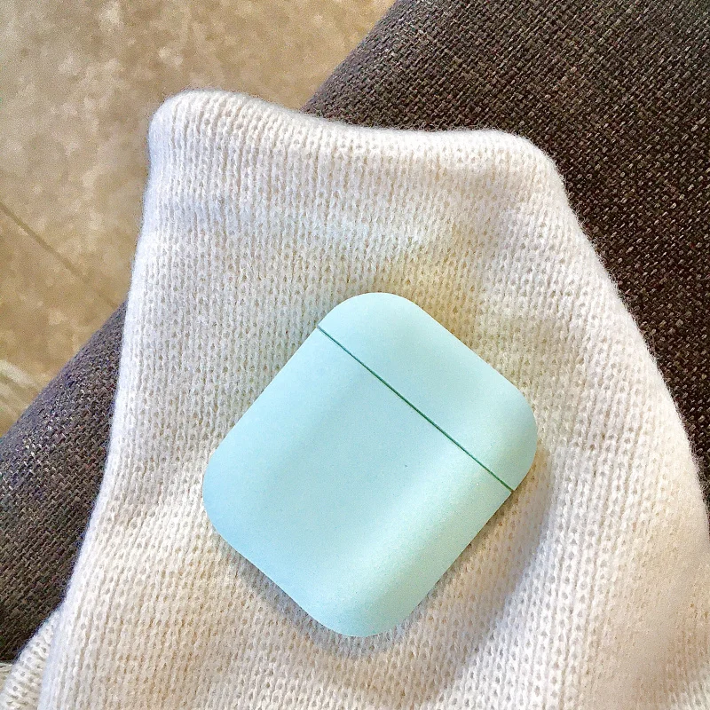 Жесткий чехол для наушников для Apple Airpods 1/2 противоударный чехол для Apple гарнитура для Airpods чехол s Матовый розовый защитный чехол для пары