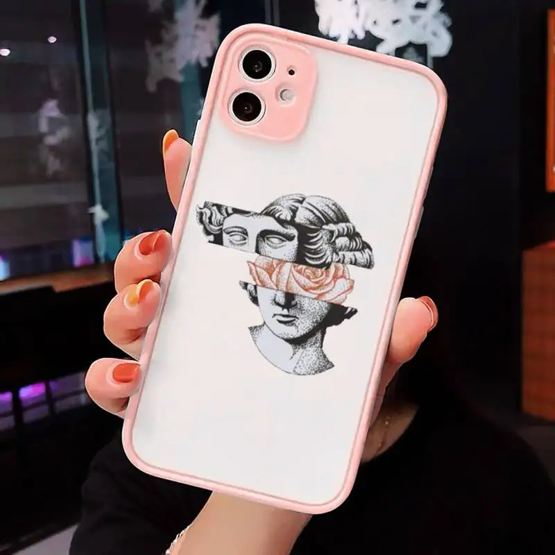 

Mark Sculpture architecture painting Phone Case Matte Transparent for iPhone 7 8 11 12 s mini pro X XS XR MAX Plus cover funda
