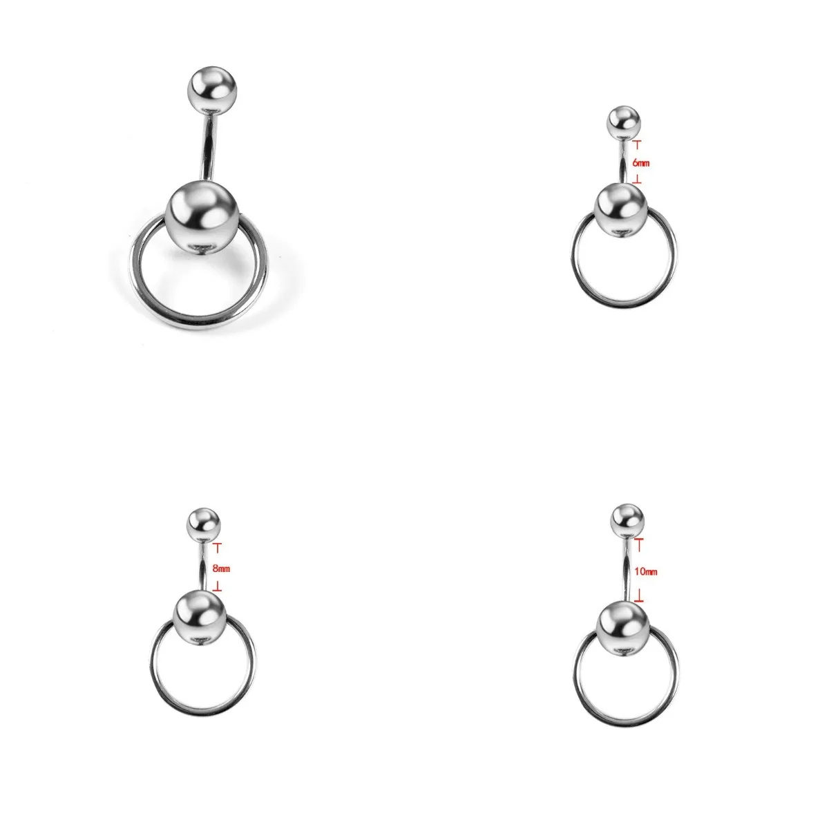 Кольцо для пирсинга пупка с шариком из нержавеющей стали Ювелирное Украшение