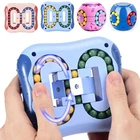 Вращающийся магический куб для пальцев, игрушки-антистресс, ручная игрушка для взрослых и детей, творческая портативная игра для снятия стресса и декомпрессии