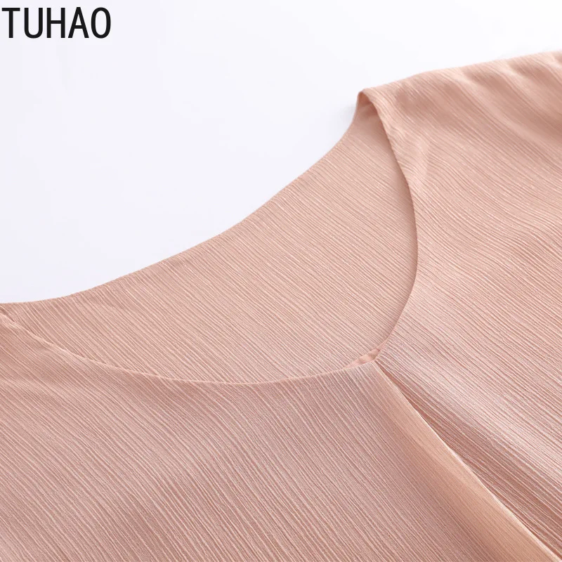 TUHAO размера плюс 10XL 8XL 6XL женские шифоновые блузки топы летние блузы с коротким