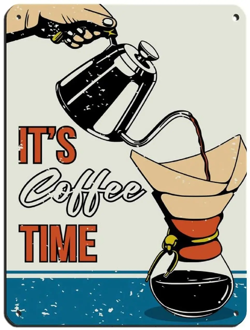 

Its Coffee Time Retro Poster Retro Poster Metal Tin Sign Chic Art Retro Iron Painting Bar People Cave Cafe Family Decoration