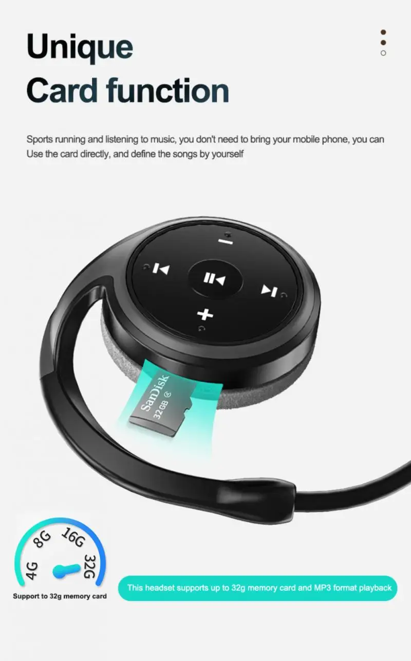 Bluetooth-наушники A23 водонепроницаемые с поддержкой TF-карты и FM-радио | Электроника