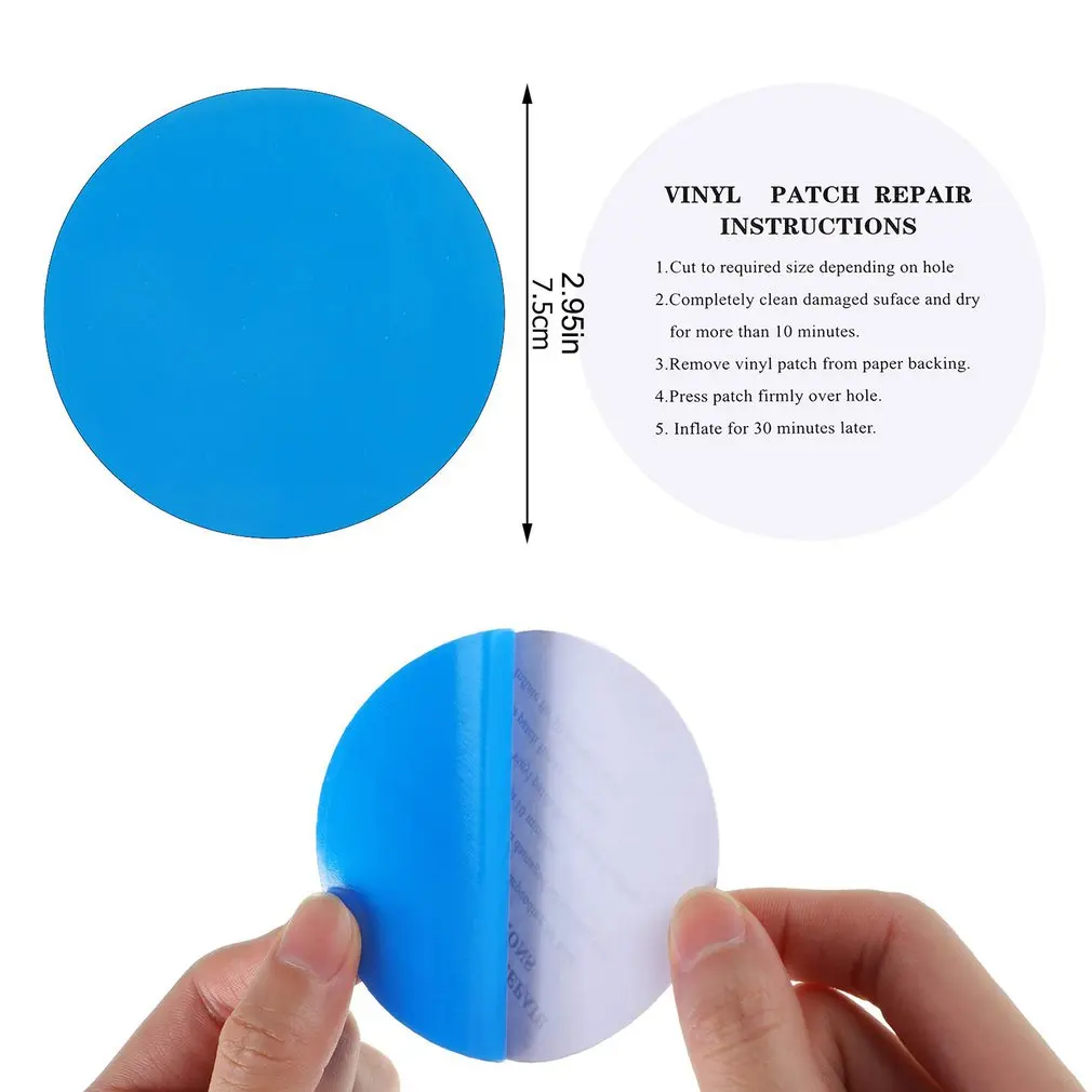 

10pcs Round Self Adhesive PVC Repair Patch Waterproof Vinyl Swimming Pool Lining Repair Patch For Inflatable Boat Stickers