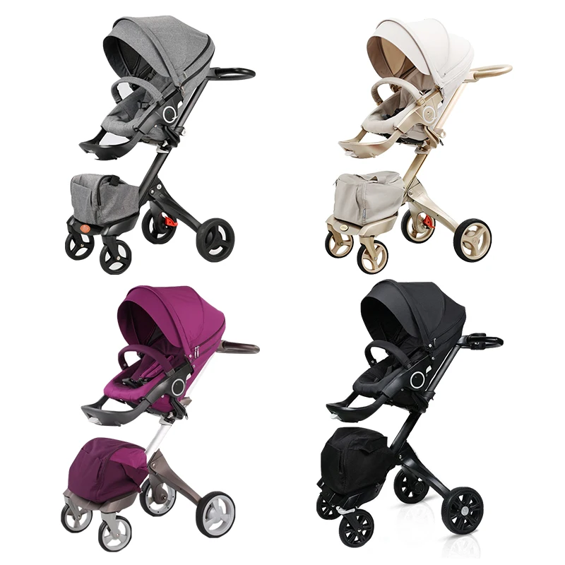 Baby Stroller 2 in 1 High Landscape Kids Pram Folding Carriage Black Newborn Stroller Car Baby Cart Luxury Pushchairs For Infant