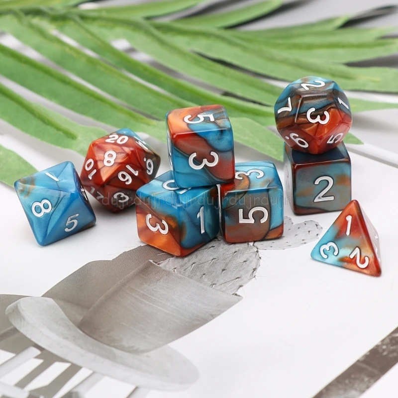 Цифровые кубики D4 D6 D8 D10 D12 D20 11 шт./компл. двусторонние для RPG DND D &amp S16 19 Прямая