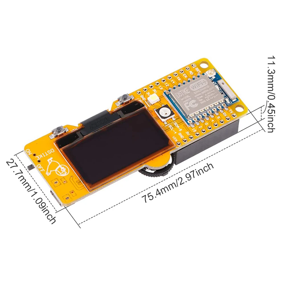 

New WiFi Test Deauther ESP8266 Programmable Development Board with 1.3inch OLED Display Software Onboard 2dB Antenna