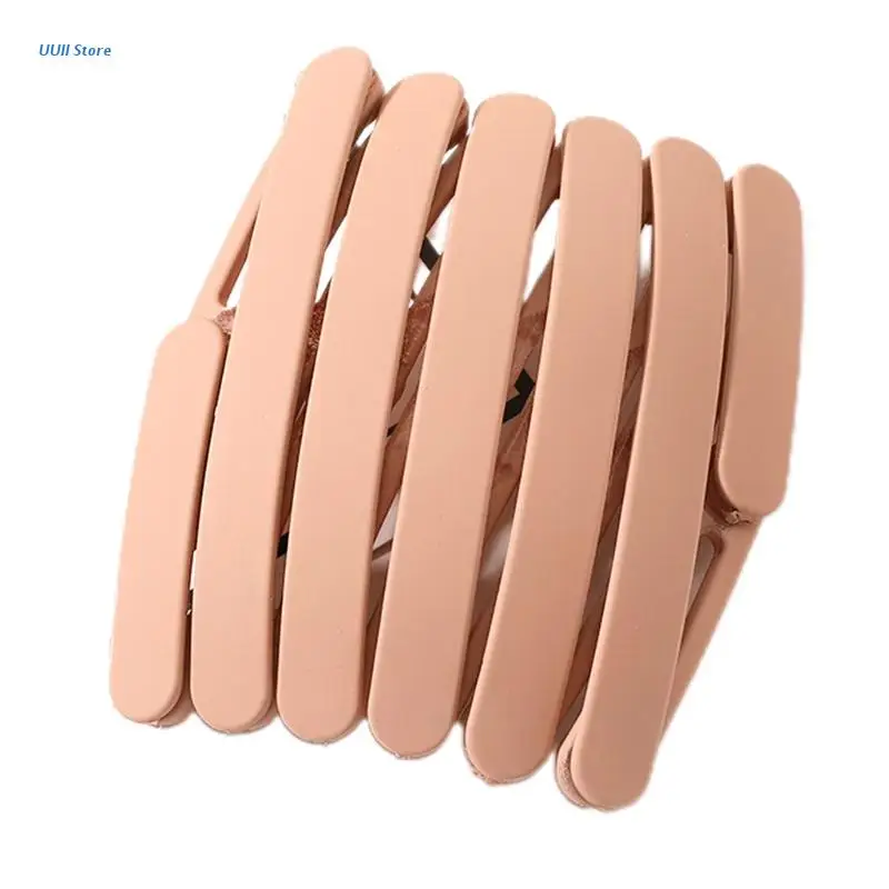 Складная повязка на голову с выдвижным карманом для волос зубцами матовый цвет