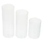 3 шт. прозрачный стеклянный подсвечник, нежный простой подсвечник, подсвечник для дома, ресторана (270 мл + 400 мл + 500 мл)