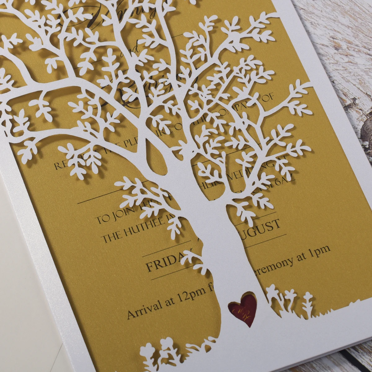 100 шт. в деревенском стиле лазерная резка дерева Свадебная Приглашения карты с