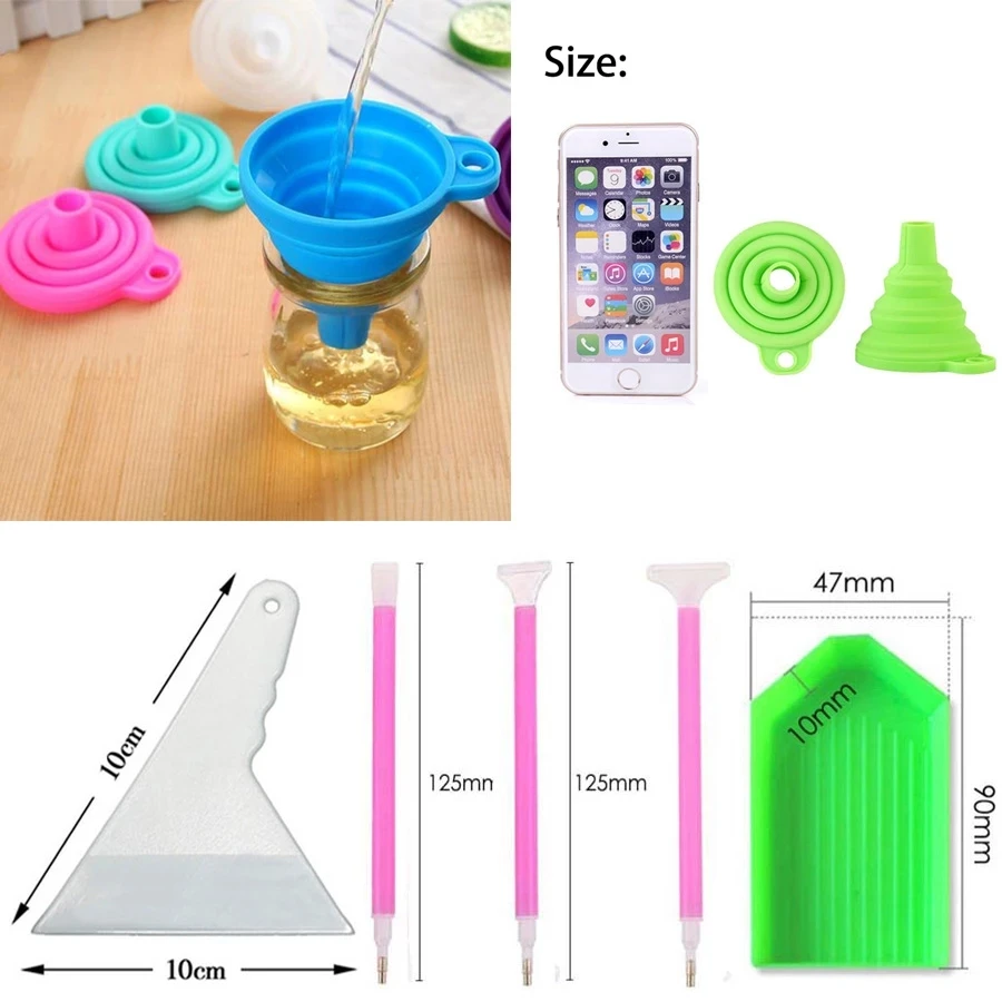 

new 5D Diamond Painting Tools and Accessories Kit Rollerball Pen Clay Tray Diamond Embroidery Tray Box Set