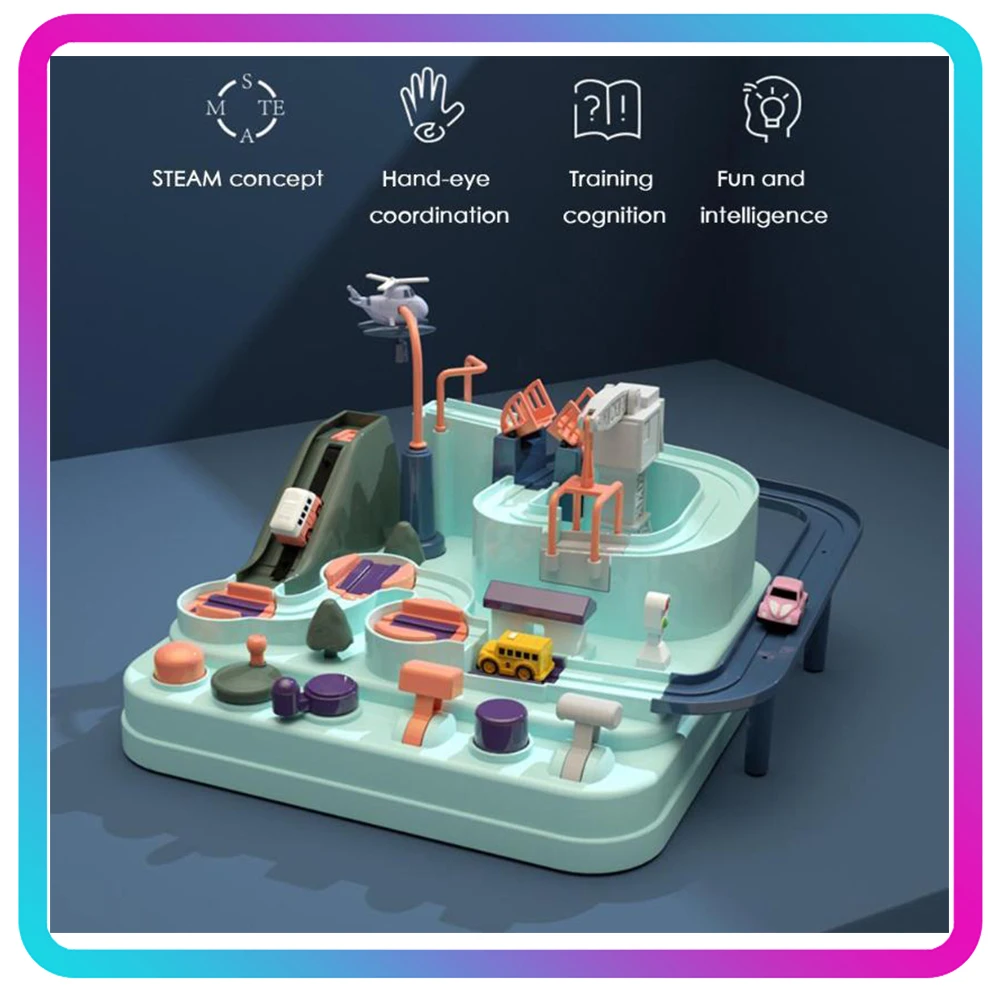 Обучающая игрушка для железнодорожного пути детский автомобиль приключения