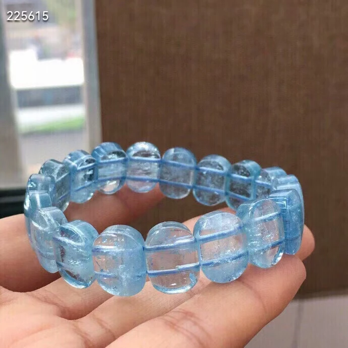 Натуральные Синие ледяные аквамариновые прозрачные прямоугольные бусины