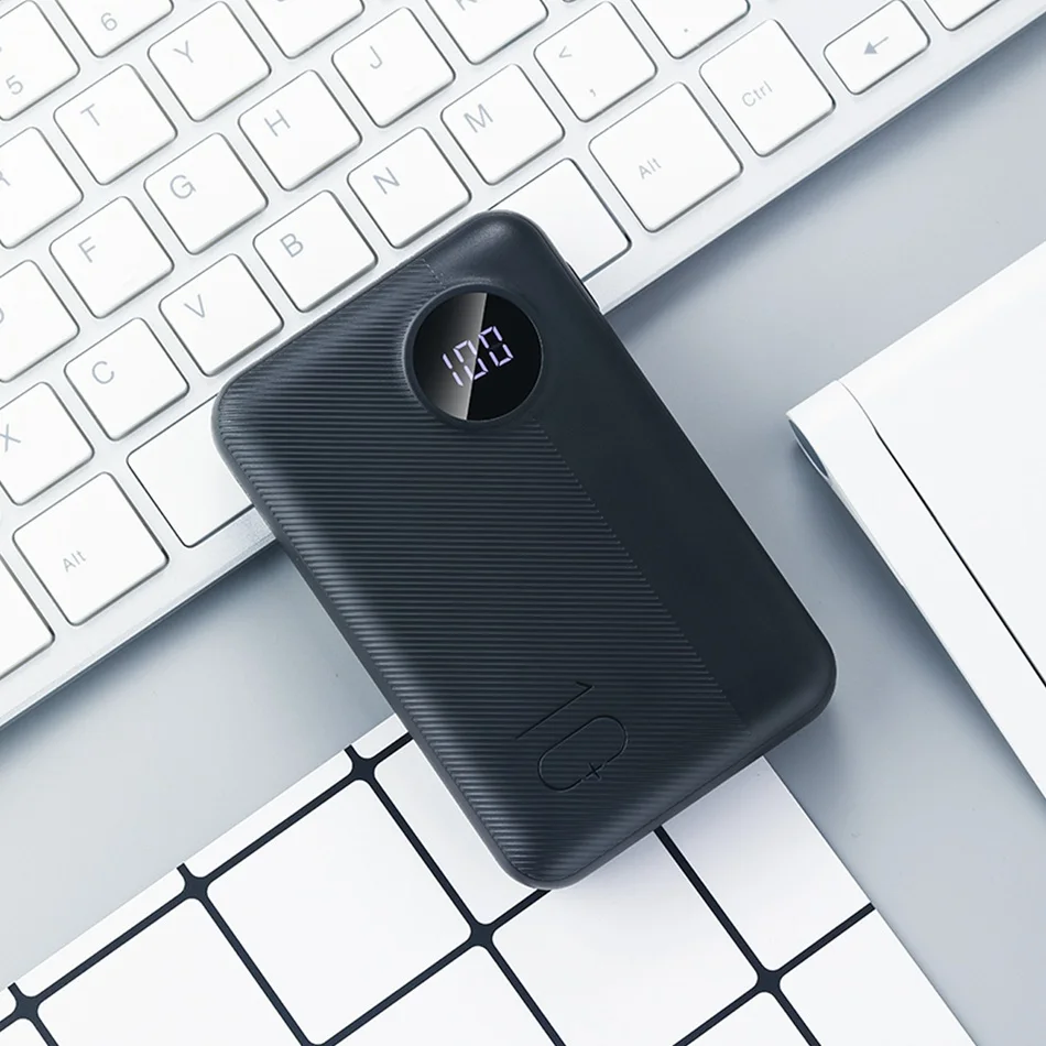 Rock Mini 10000mAh LED Display Power Bank 18W Type C PD3.0 QC3.0 Draagbare Externe Batterij voor iPhone Samsung huawei | Мобильные