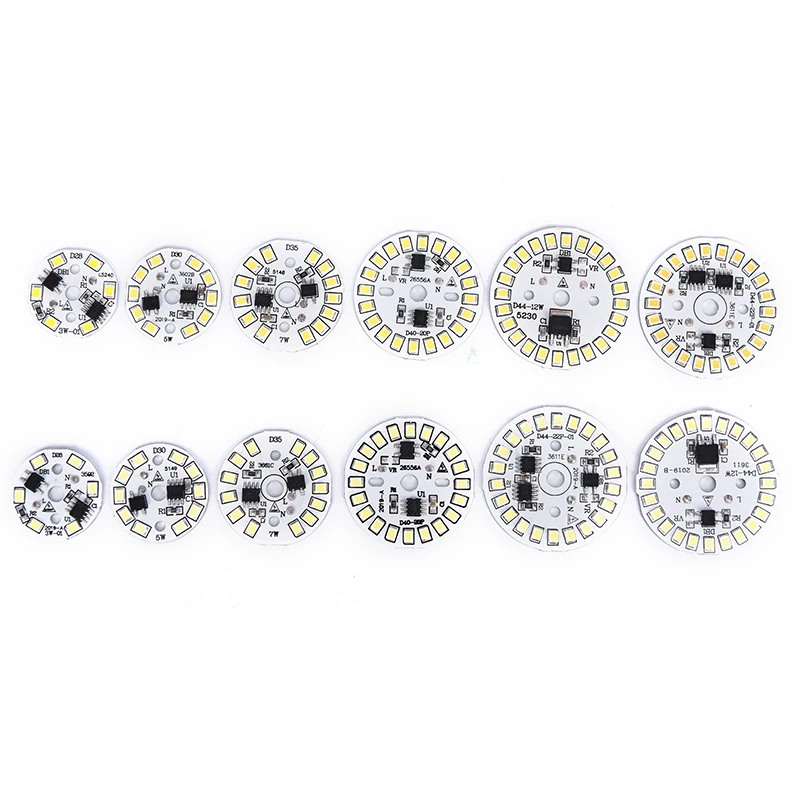 Светодиодсветодиодный лампа 220 SMD пластина круглый модуль источника светильник
