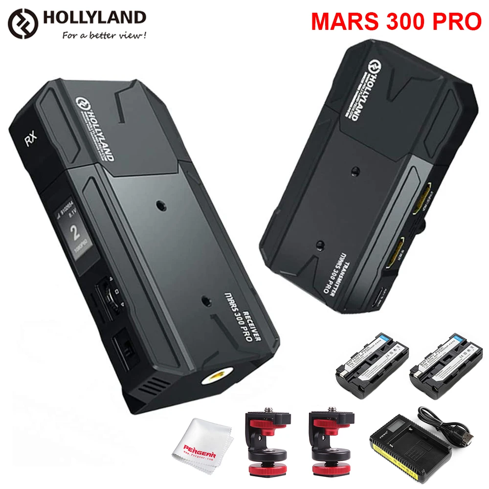 

Hollyland MARS 300 Pro Image Wireless Video Transmission Transmitter & Receiver with Batteries for DSLR Camera & Gimbal
