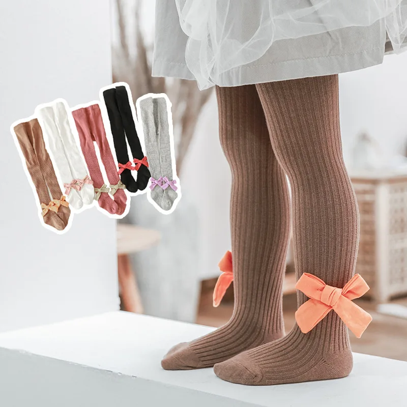 Новые детские колготки белые носки Корейская версия хлопковой ткани с