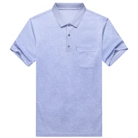 wholesale cheap plus size 100 cotton plain casual short sleeve polo t shirts for men