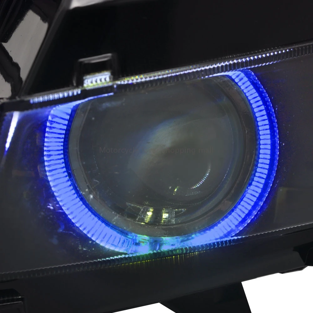 

Motorcycle Modified Assembled Auto HID Projector Conversion Headlight For Honda CBR 600 RR 2013-2018 Blue Angel Eyes Headlamp