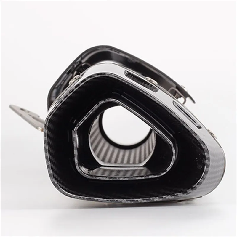 Мотоциклетный глушитель для выхлопной трубы 51 мм с крышкой из углеродного