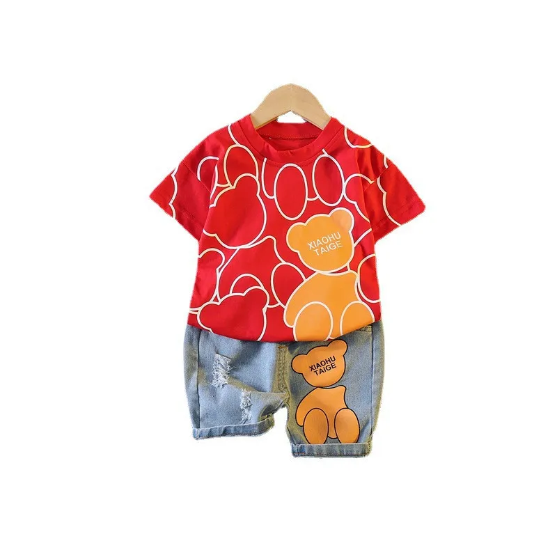 

New Summer Fashion Baby Girls Clothes Suit Children Boys Cartoon T-Shirt Shorts 2Pcs/Sets Toddler Sports Costume Kids Tracksuits