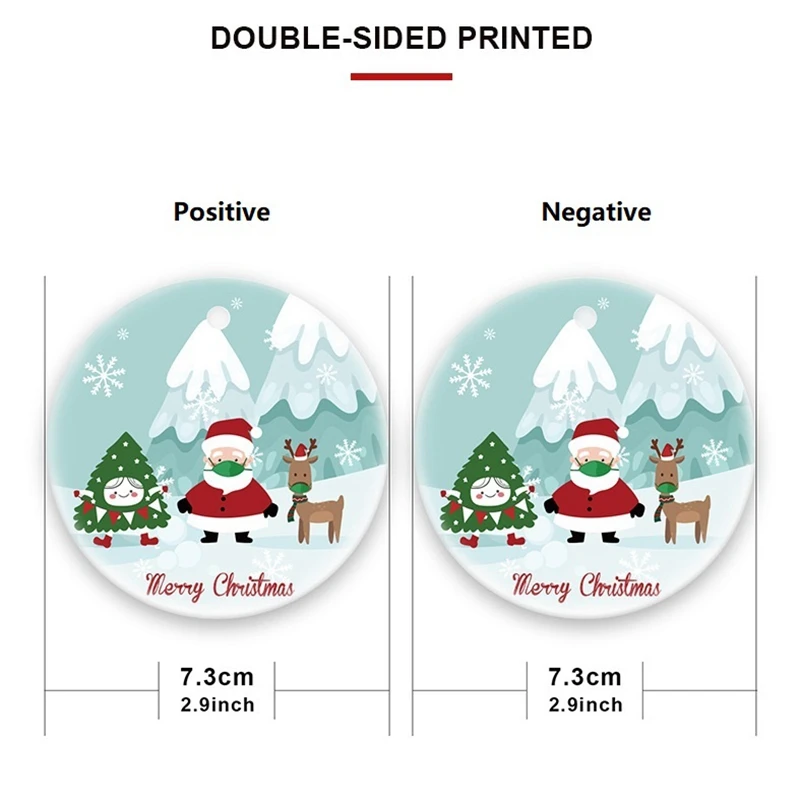 2020 Рождественская елка украшения Счастливого Рождества милый Санта 2 9 дюйма