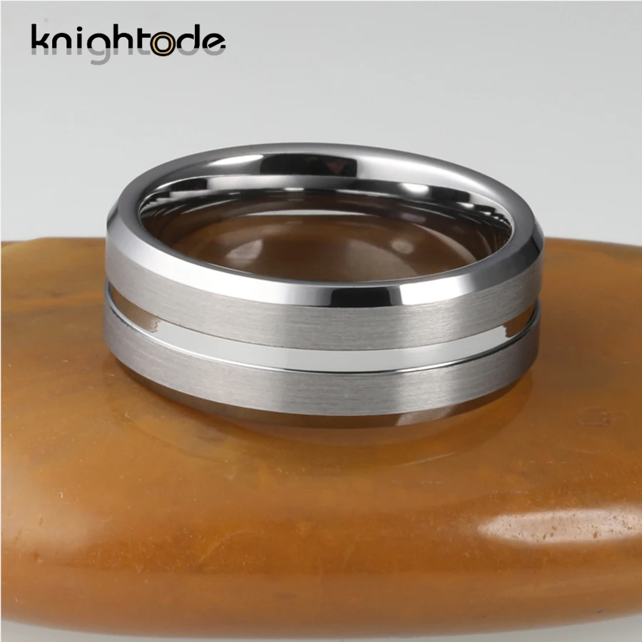 8 мм мужские обручальные кольца из карбида вольфрама для женщин модное