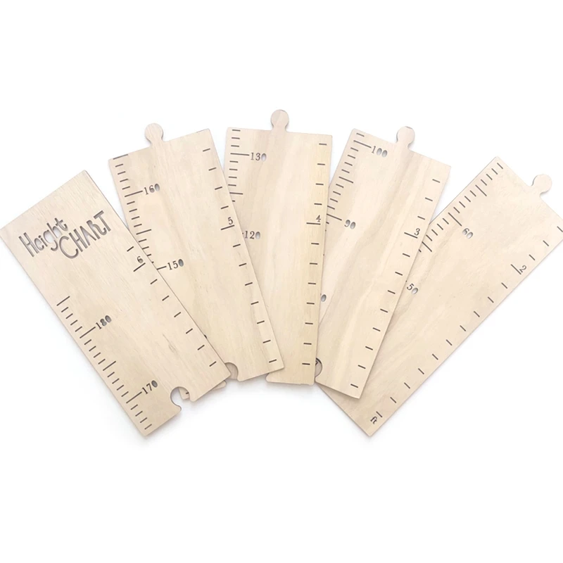 

60-210CM Wood Height Growth Chart Height Ruler Kids Children's Room Hanging Ruler Wall Decorations Baby Photo Props