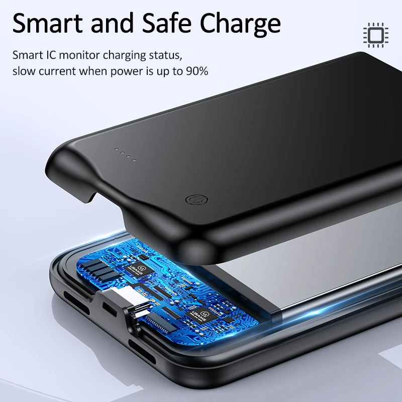 USAMS чехол для зарядного устройства iPhone 11 Pro Max X XS 3500/4500 мАч тонкий внешний