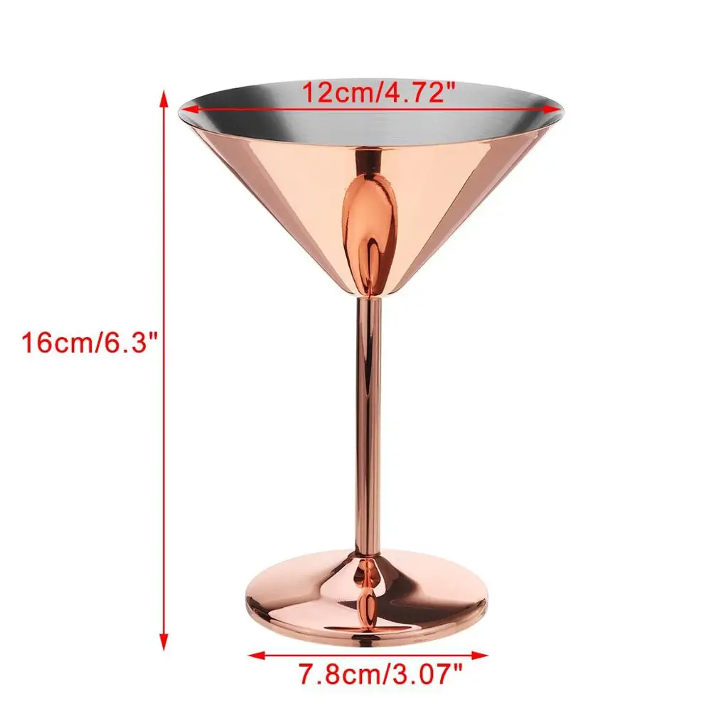 Бокал для мартини из нержавеющей стали объемом 200 мл бокал вина коктейльный