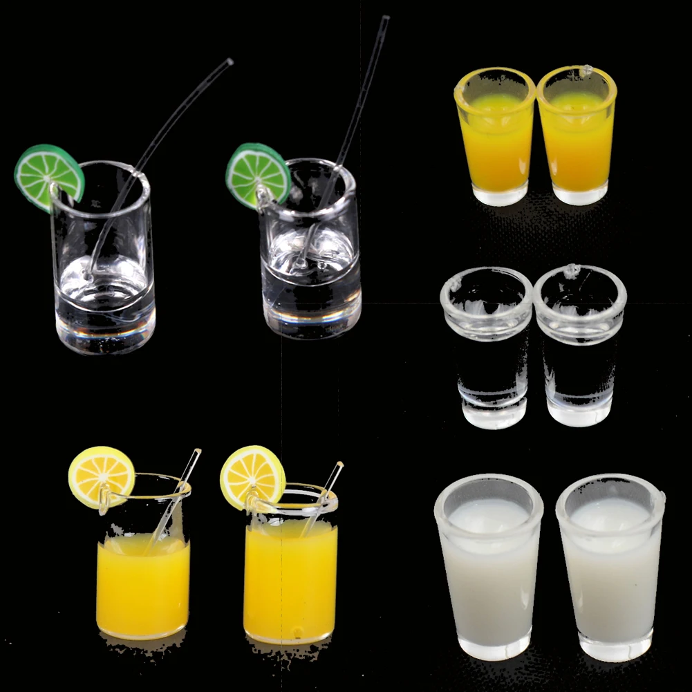 Горячая Распродажа мини украшения подарки 2 шт 1:12 полимерный кукольный домик