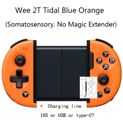 Flydigi Wee 2 мобильный игровой контроллер pubg мобильный телескопический Bluetooth геймпад клавиатура/переходник для мыши Android/IOS джойстик - Цвет: Тёмно-синий