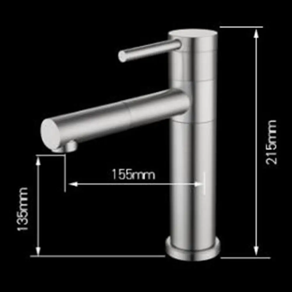 

Stainless steel bathroom basin faucet Ceramic basin hot and cold brushed washbasin faucet taps