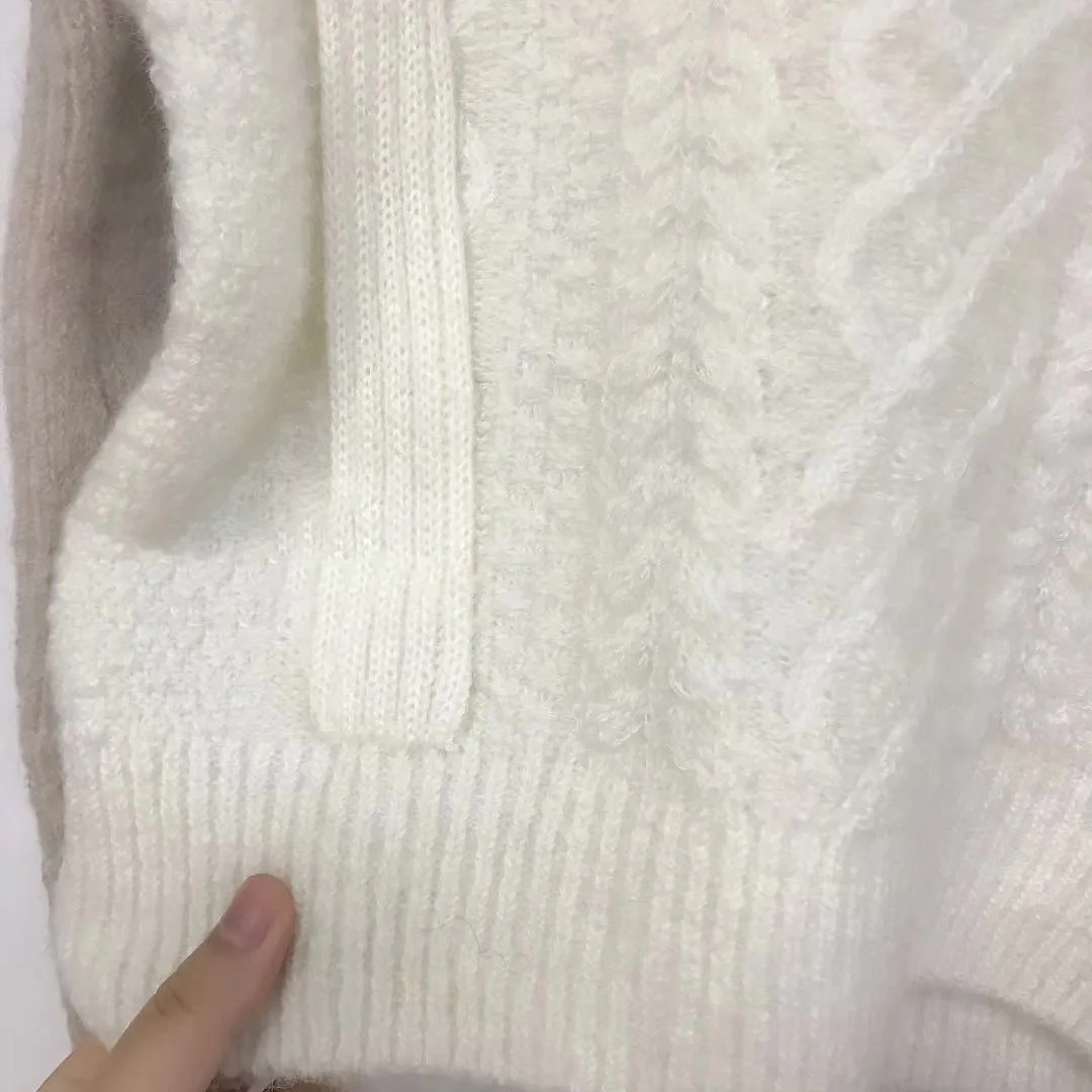 

2021 Early Spring New Chain Round Neck Pullover Simple and Fashionable All-match Color Long-sleeved Sweater