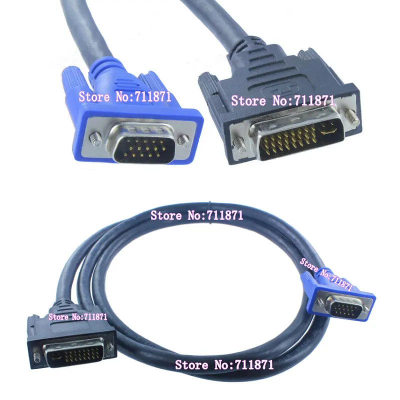 Кабель-переходник DVI VGA DVI-I-5 штекеров DVI24 + 5 DVI-I | Электроника