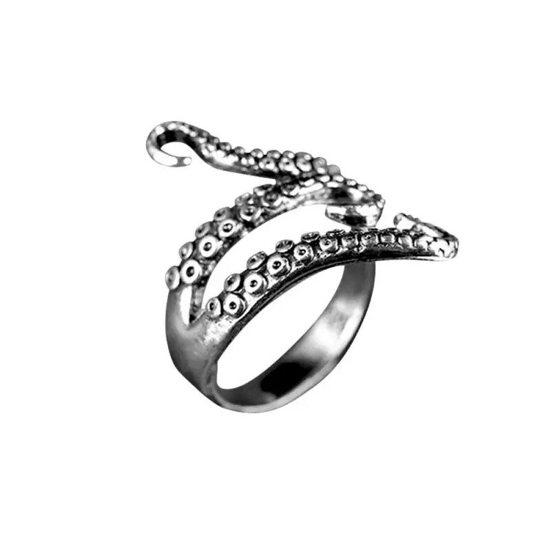 Ретро регулируемый браслет в стиле Панк Осьминог кольцо для мужчин и женщин на