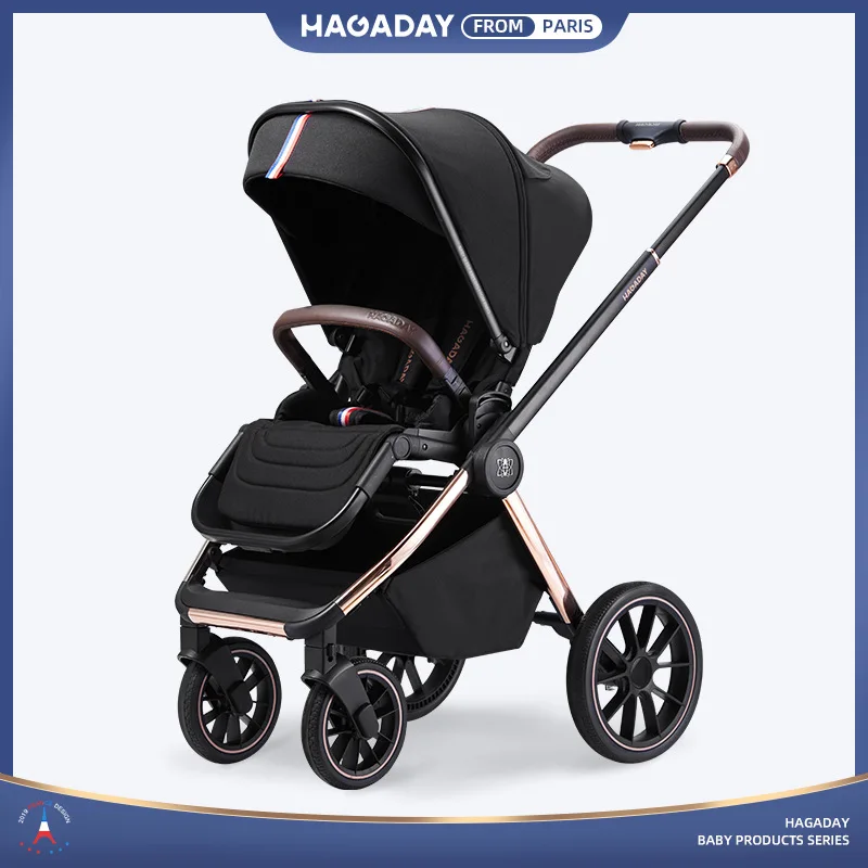 Hagaday French Baby Stroller Can Sit and Lie Summer Two-way Lightweight Folding 0-3 Years Old Baby Stroller