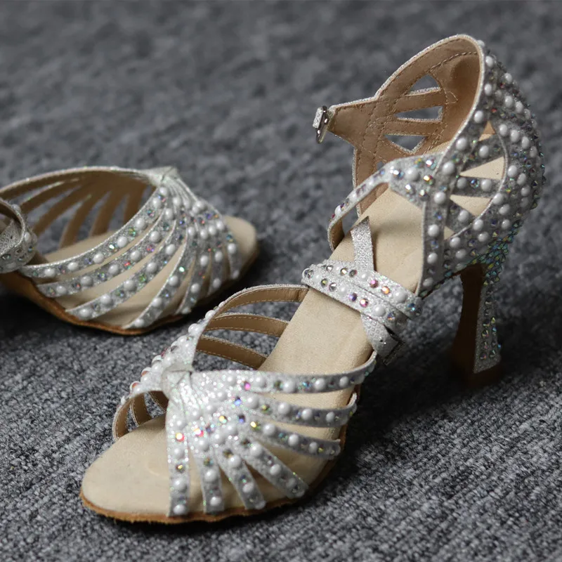 Женские туфли для латиноамериканских танцев Черные Мягкие Замшевые бальные