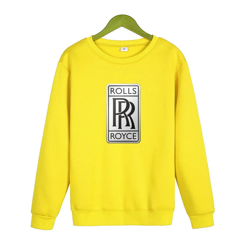 

Spring 2021 new Rolls Royce car logo men's round neck sweater printed fleece long-sleeved Korean loose fashion trend