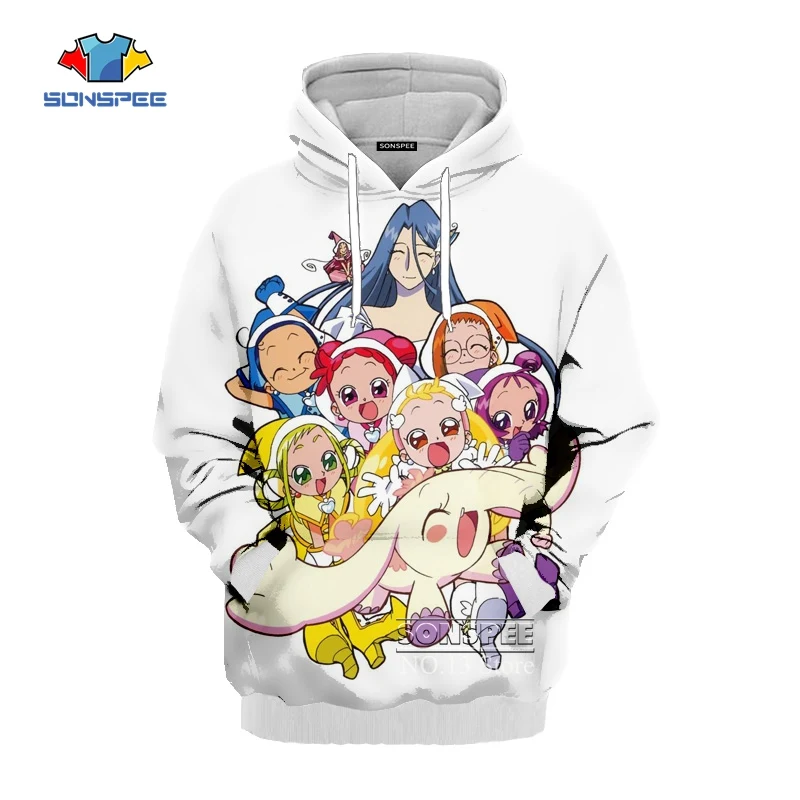 SONSPEE Ojamajo Doremi Harajuku унисекс для мужчин и женщин 3D одежда Толстовки с капюшоном