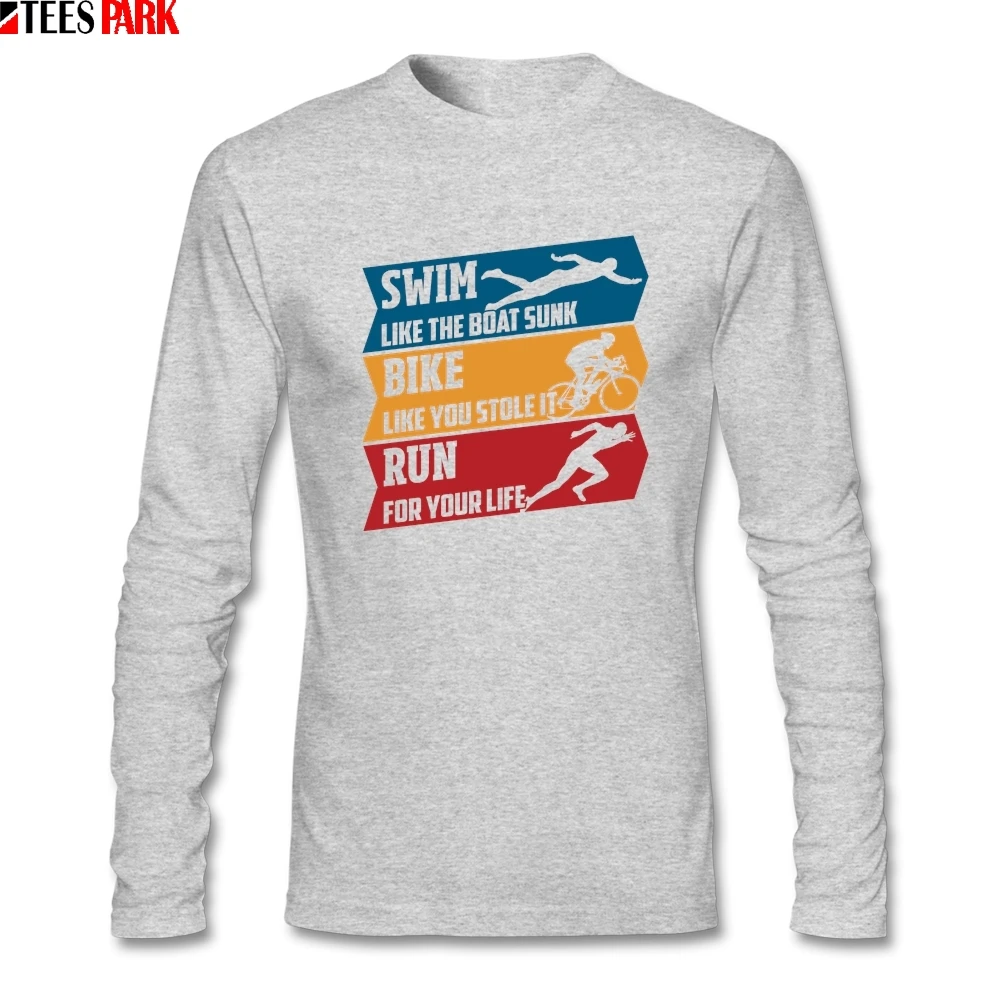 Триатлон лучшие футболки мужская футболка с круглым вырезом и длинными рукавами