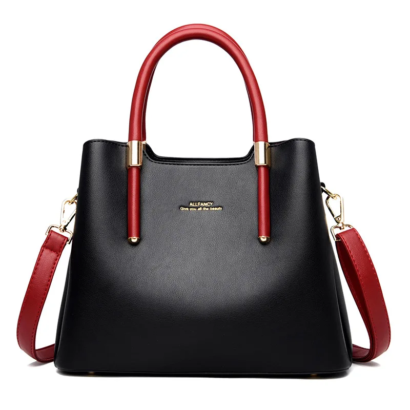 

New Soft Leather Simple Handbag Mother Wild Shoulder Bag Messenger Bag L1116