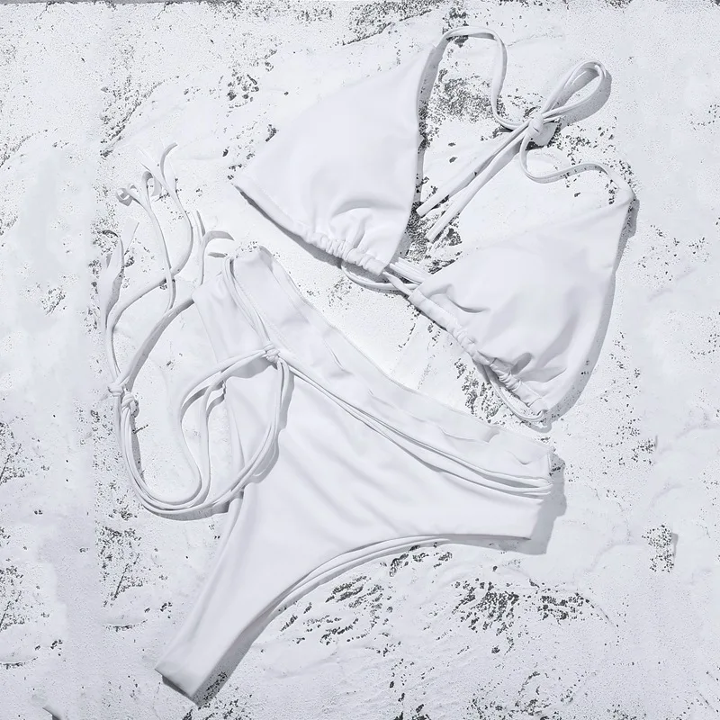 

Qeils Sexy Push Up Bikini 2021 Hot Sale Padded Bra Thong Bikinis High Waist String Swimsuit Female Biquini Swimwear Women