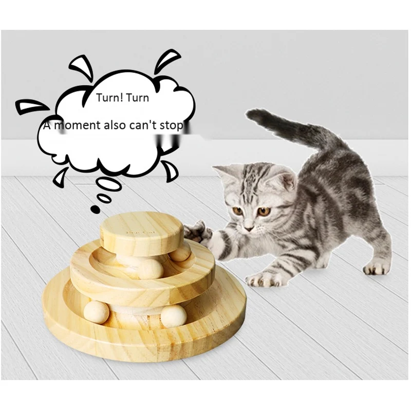 Забавный Кот игрушка для домашней кошки игрушки Интеллект тройной игровой диск
