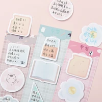 creative cartoon memo pad cute cat sticky notes student writing stationary office planner kawaii notepad school supplies 02171