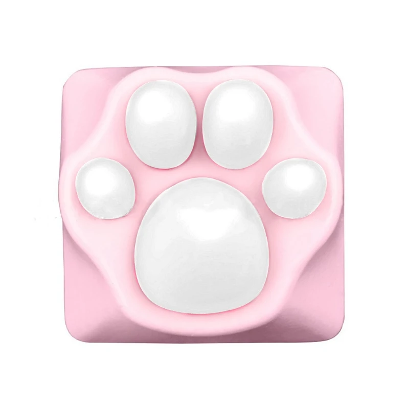 

Custom Aluminum Alloy Silicone Cat Paw Translucent Keycap w/ Light Transmission