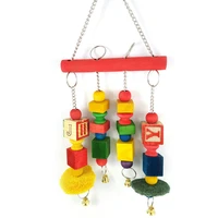 pet products bird supplies parrot gnawing toys claw paw dumbbell natural wood letters loofah swing station ladder string toy