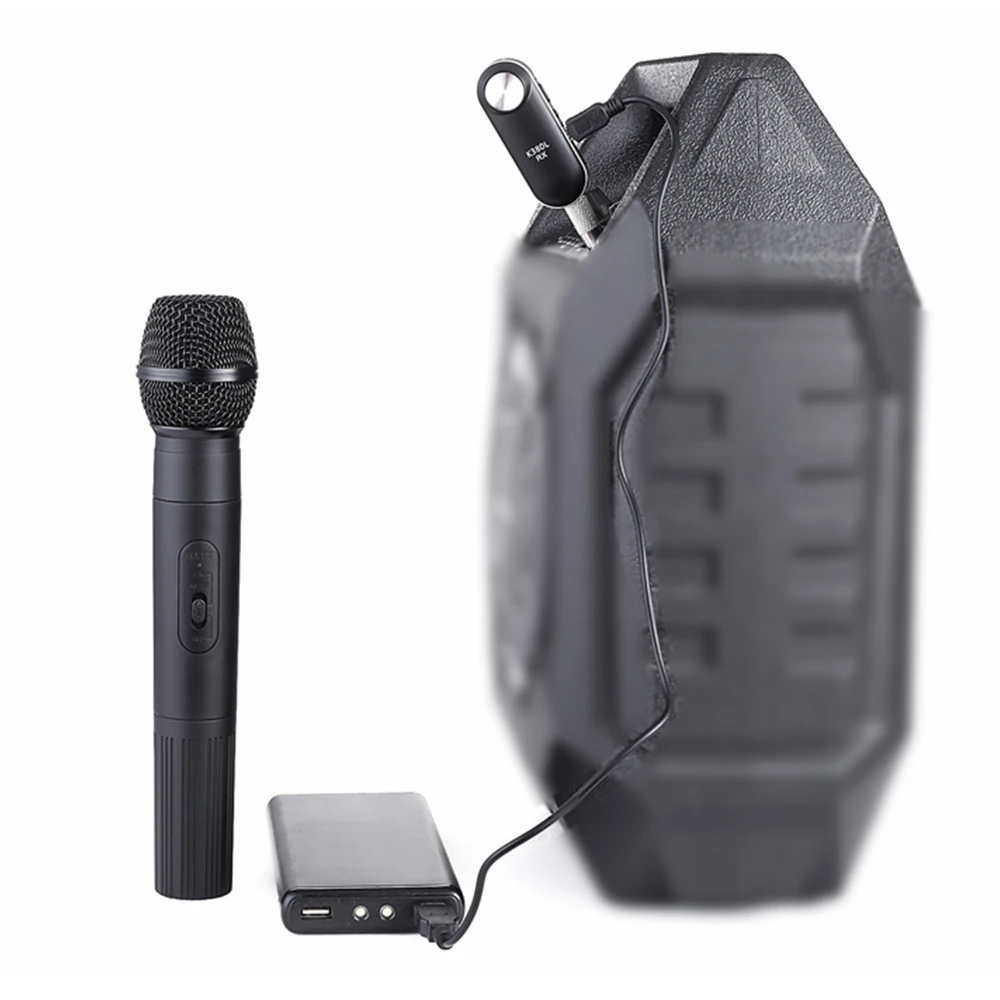 LEORY K380L беспроводной микрофон UHF 3,5 мм 6,35 мм USB мегафон ручной микрофон с приемником для караоке громкоговорителя