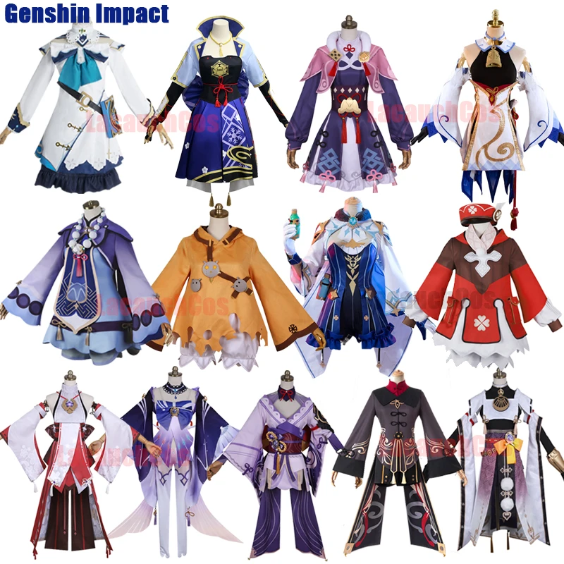 

Anime Genshin impact cosplay genshin impact account Klee Hu tao Yun Jin Yae Miko Venti lolita Dress Halloween Maid costume Suit