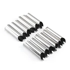 12 шт., серебристая нержавеющая сталь, кремовый рожок, форма для изготовления крема, трубки, круассан, ракушки, форма для выпечки кондитерских рогов, хлеб, форма для выпечки, 12,5*2,5 см